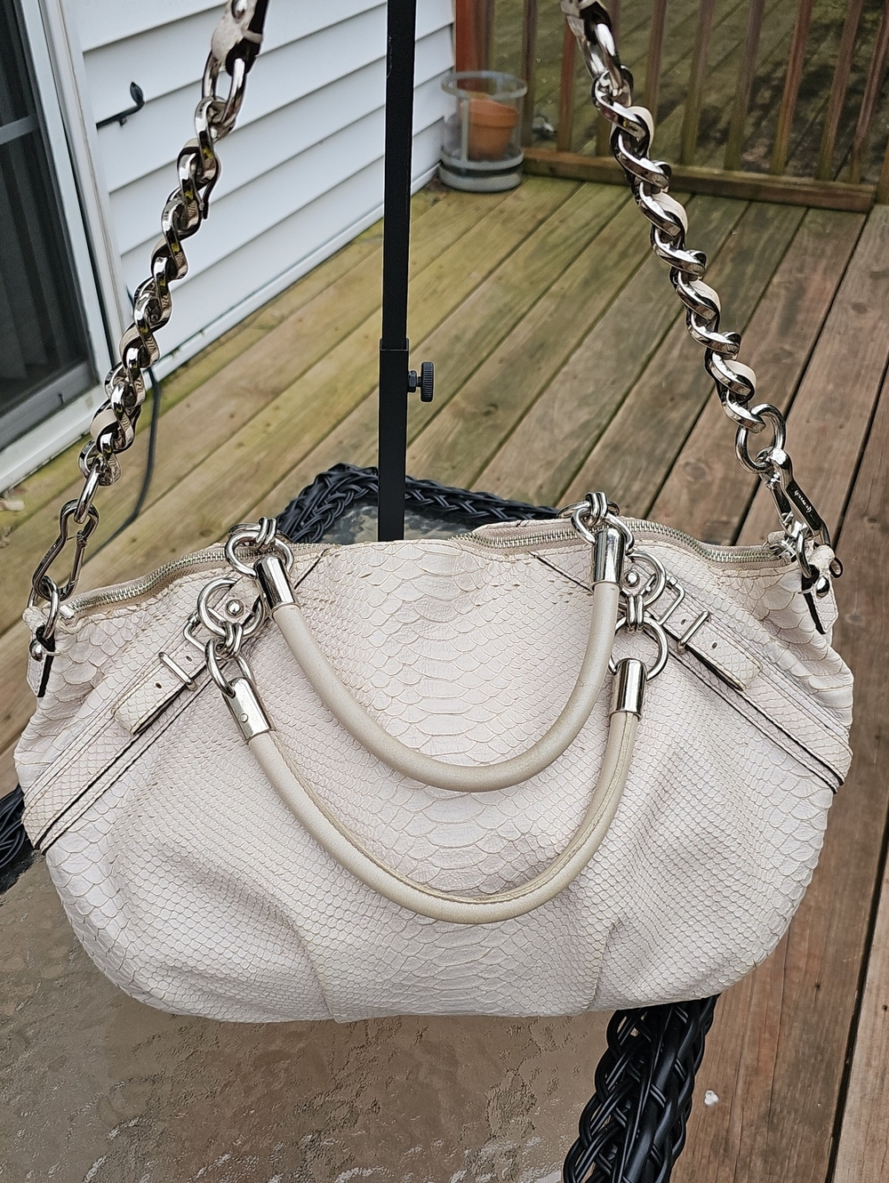 Coach Madison Sophia Python-Embossed Leather Satchel K1098-16346 - Picture 14 of 16